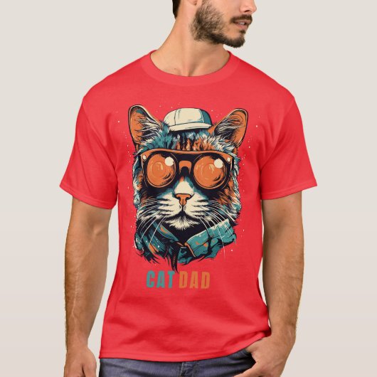 Cooler Cat Vater T-Shirt (Vorderseite)