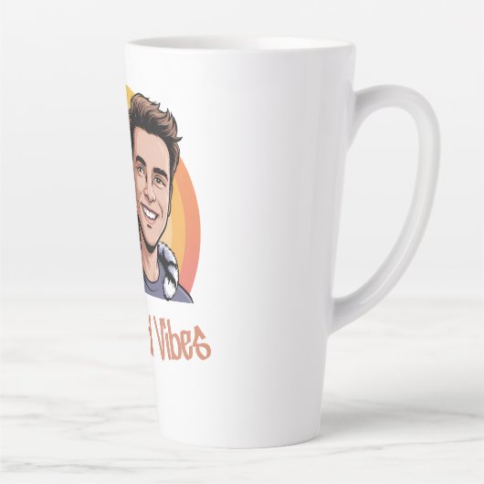 Cooler Cat Vater Vibes T - Shirt Retro Style Funny Milchtasse (Rechts)