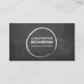 COOLER CHALKBOARD-KREIS mit IHREM NAMEN Visitenkarte (Vorderseite)