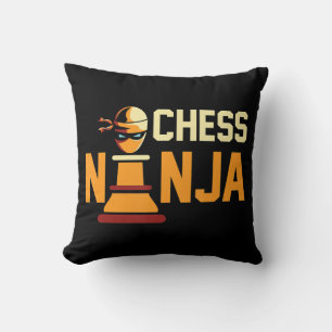 Cooler Chess-Ninja Geschenk für Schachliebhaber Kissen