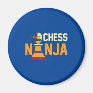 Cooler Chess-Ninja Geschenk für Schachliebhaber Magnet