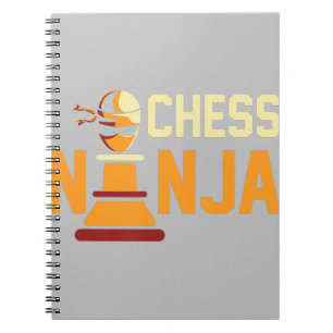 Cooler Chess-Ninja Geschenk für Schachliebhaber Notizblock