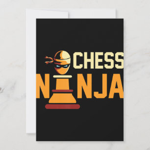 Cooler Chess-Ninja Schachliebhaber-Geschenk Dankeskarte