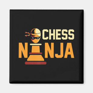 Cooler Chess-Ninja Schachliebhaber-Geschenk Magnet