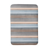 Cooler Chic Brown Slate Blue Gran Streifen Kunst,  Badematte (Vorderseite Vertikal)