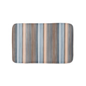 Cooler Chic Brown Slate Blue Gran Streifen Kunst, Badematte (Vorderseite)