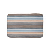 Cooler Chic Brown Slate Blue Gran Streifen Kunst, Badematte (Vorderseite)