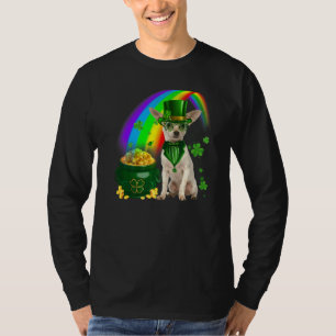 Cooler Chihuahua Dog Leprechauns Kleeblatt Clover T-Shirt