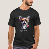 Cooler Chihuahua-Hund mit Sonnenbrille T-Shirt (Vorderseite)