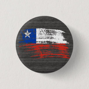 Cooler chilenischer Flaggenentwurf Button