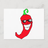Cooler Chili Pepper Postkarte (Vorderseite)