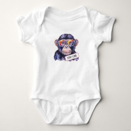 Cooler Chimp Baby Strampler (Vorderseite)
