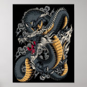 Cooler chinesischer Drache Poster (Vorne)