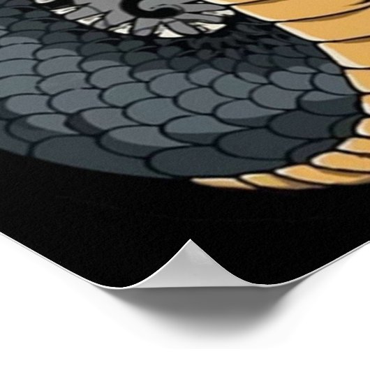 Cooler chinesischer Drache Poster (Ecke)