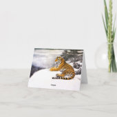 Cooler chinesischer Flauschiger Erholung Schneekli Karte (Rückseite)