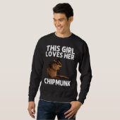 Cooler Chipmunk für Mädchen Kinder Eichhörnchen Wh Sweatshirt (Vorne ganz)