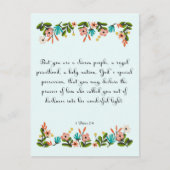 Cooler Christlicher Art - 1 Peter 2:9 Postkarte (Vorderseite)