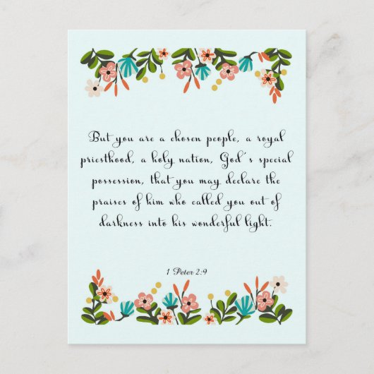 Cooler Christlicher Art - 1 Peter 2:9 Postkarte (Vorderseite)