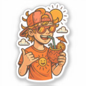 Cooler City Summer Vibes T - Shirt - Street Art St Aufkleber (Vorderseite)