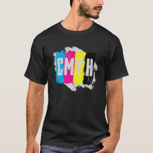 Cooler CMYK-Druck-Experten-Designer-Lehrer T-Shirt