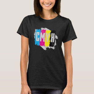 Cooler CMYK-Drucker-Designer-Lehrer T-Shirt