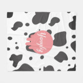 Cooler Cohutdruck Name Mit Monogramm Fleecedecke (Vorderseite (Horizontal))
