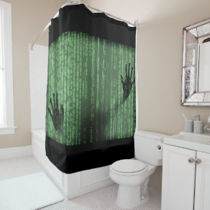 Cooler Computer-Code-Hacker-abstrakte Surreal Duschvorhang