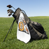 Cooler Corgi liebt Kryptowährung Golfhandtuch (Gras)
