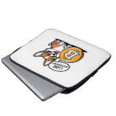 Cooler Corgi liebt Kryptowährung Laptopschutzhülle (Vorne Knopf)