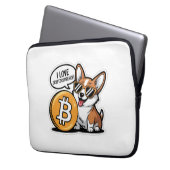 Cooler Corgi liebt Kryptowährung Laptopschutzhülle (Vorderseite Links)