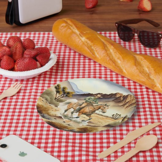 cooler Cowboy liebt Western Party Pappteller (Picknick)