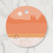 Cooler Cowboy und Pferd Geburtstagsparty Geschenkanhänger (Rückseite)