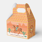 Cooler Cowboy und Pferd Geburtstagsparty Geschenkschachtel (Rückseite)
