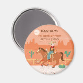 Cooler Cowboy und Pferd Geburtstagsparty Magnet (Vorderseite/Rückseite)