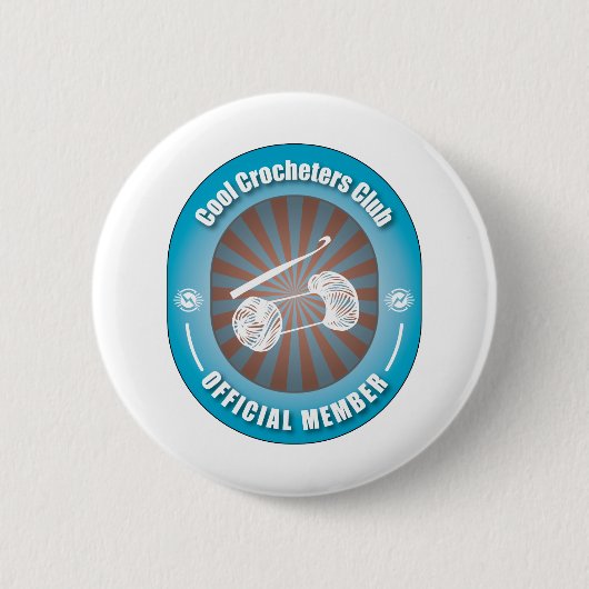 Cooler Crocheters Verein Button (Vorderseite)