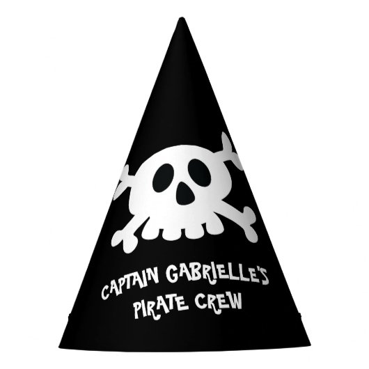 Cooler Crossbone-Piratenhut Partyhütchen (Vorderseite)