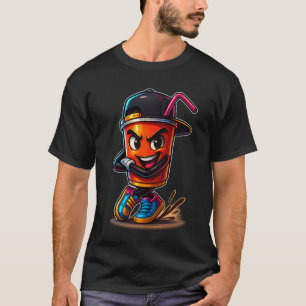 Cooler Cup Swag T-Shirt – Street Style Saft Cartoo