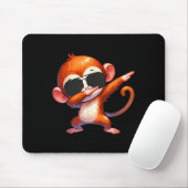 Cooler Dab-Affe mit Sungles-Cartoon-Spaß Mousepad (Mit Mouse)