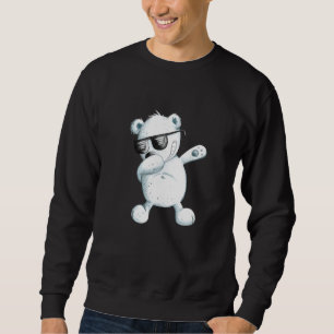 Cooler Dab-Tanz Eisbär Dabbing Wildes Tier Sweatshirt