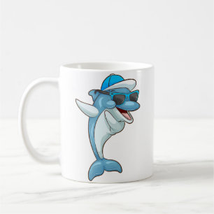 Cooler Dabbing-Delfin Lustiger Hip-Hop-Tümmler Tan Kaffeetasse