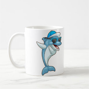 Cooler Dabbing-Delfin Lustiger Hip-Hop-Tümmler Tan Kaffeetasse