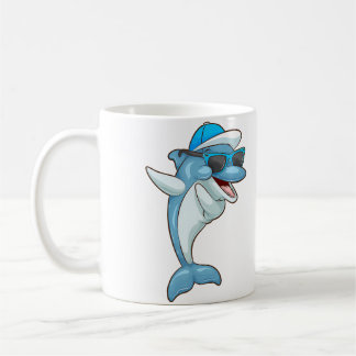 Cooler Dabbing-Delfin Lustiger Hip-Hop-Tümmler Tan Kaffeetasse