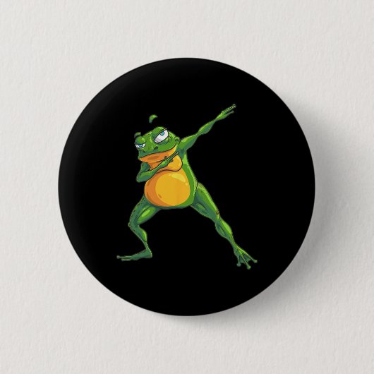 Cooler Dabbing Frog Funny Angesagt-hop Tadpole Tan Button (Vorderseite)