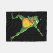 Cooler Dabbing Frog Funny Angesagt-hop Tadpole Tan Fleecedecke (Vorderseite (Horizontal))