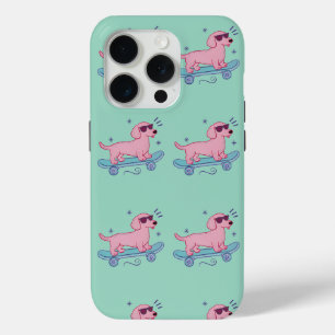 Cooler Dachshund auf Skateboard Lustige Hundekun Case-Mate iPhone Hülle