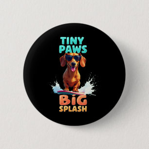Cooler Dachshund-Surferhund für Männer Frauen Mädc Button