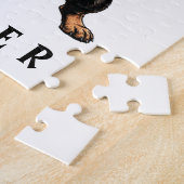 Cooler Dackel Rockt auf E-Gitarre Puzzle (Seite)