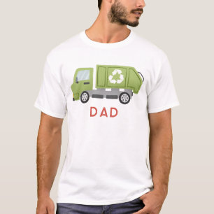 Cooler Dad Grüner Müll LKW Fahrzeug T-Shirt