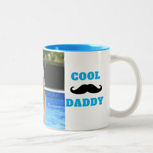 Cooler Daddy-Spruch Vatertag Foto Zweifarbige Tasse
