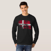 Cooler dänischer Flaggenentwurf T-Shirt (Vorne ganz)